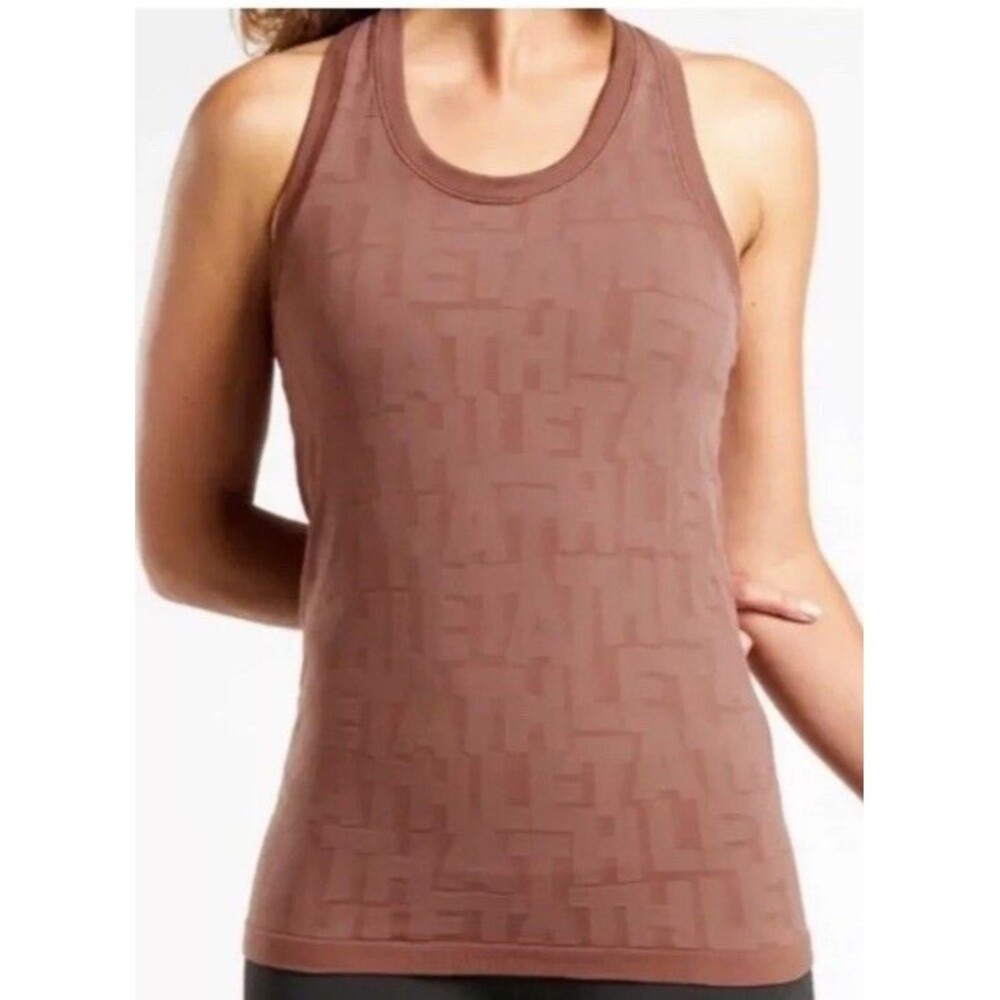 Athleta Momentum Logo Tank Top Racerback Seamless Athletic Stretch Size Small